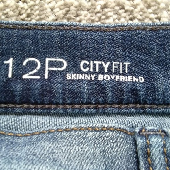 LIZ CLAIBORNE City Fit Skinny Boyfriend Jeans- 12 P - Picture 7 of 7